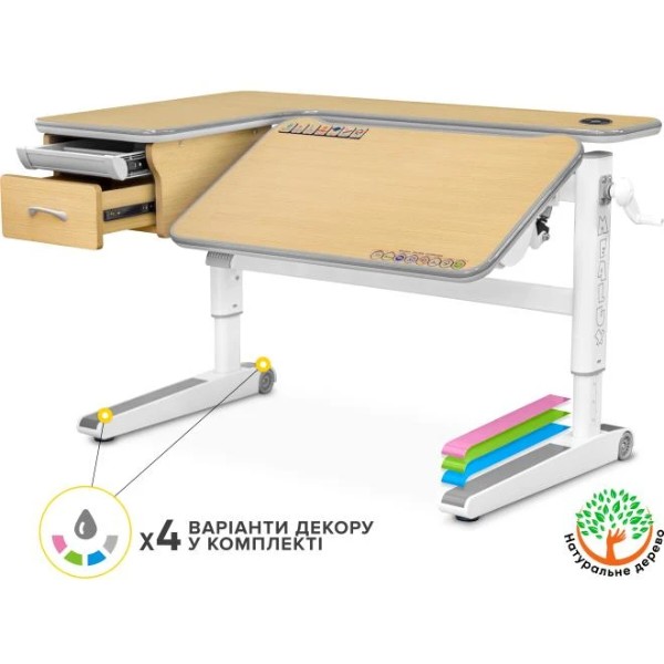Фото - Парта школьная Mealux Woodville Multicolor MG Energy (BD-850 MG/MC Energy)